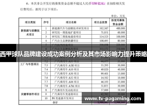 西甲球队品牌建设成功案例分析及其市场影响力提升策略